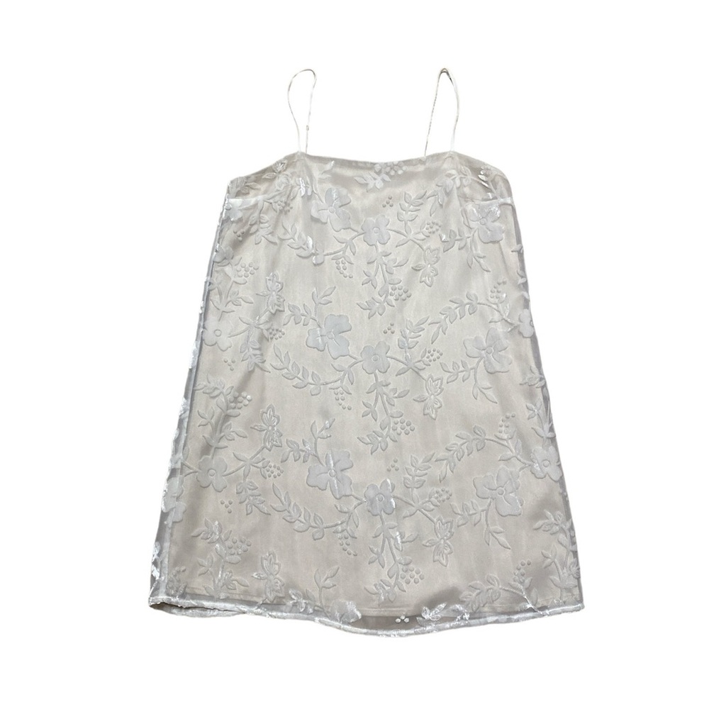 Cotton Candy LA Slip Dress Women’s S White Floral Square Neck Spaghetti Straps